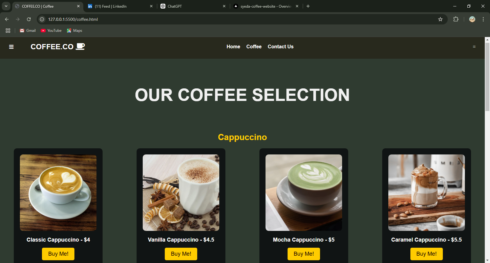 Project 1: Coffee.CO